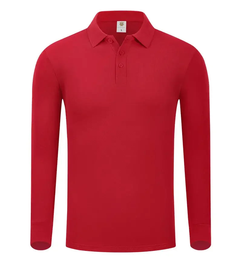 S-7XL Fashion Sportswear High Quality New-Design Men's Polos Shirts Long Sleeve 100% Cotton Casual Polos Customized Your LOGO
