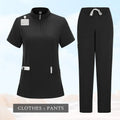Professional Medical Scrubs for Women Doctor Nurse Uniform Clinical Surgery Outfit Lab Coat Pants Set Spa Beauty Salon Workwear