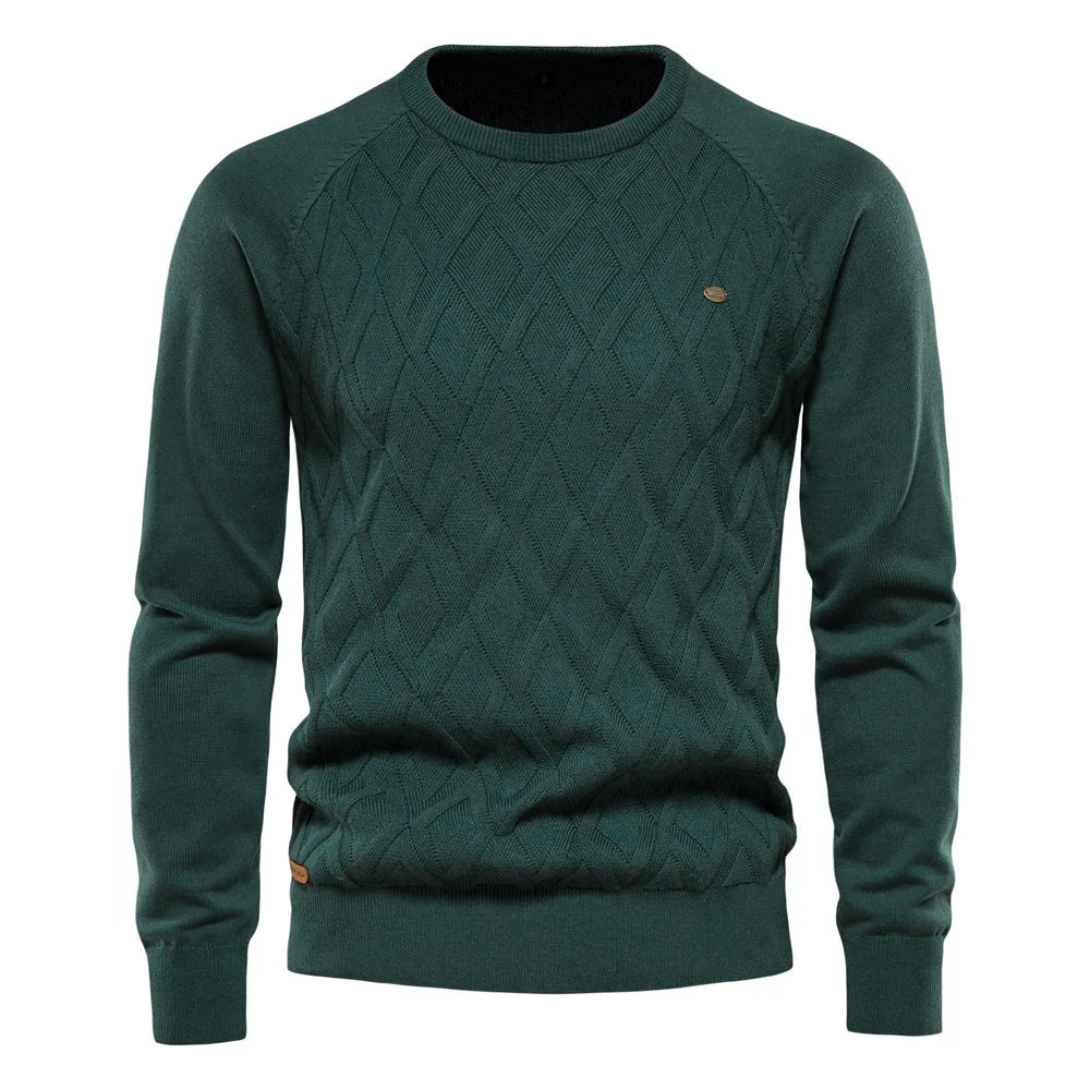 Winter High Quality Men sweater concise style knit men pullover knitwear winter crew neck knitted cotton sweater men
