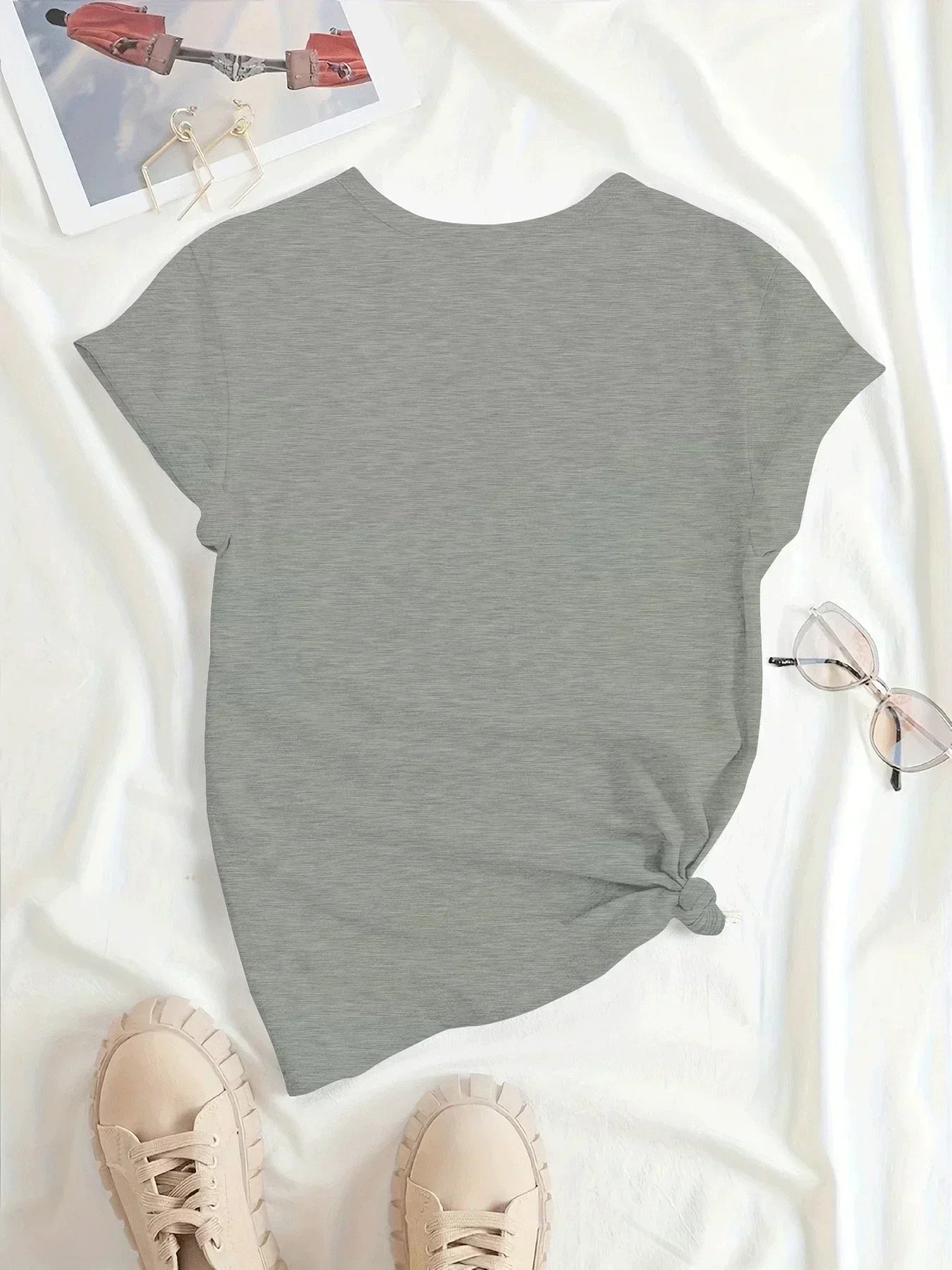 Women's Plus Size T-shirt Graphic Short Sleeve Clothing Top, Loose and Casual, Soft and Comfortable Breathable, Outdoor Sports