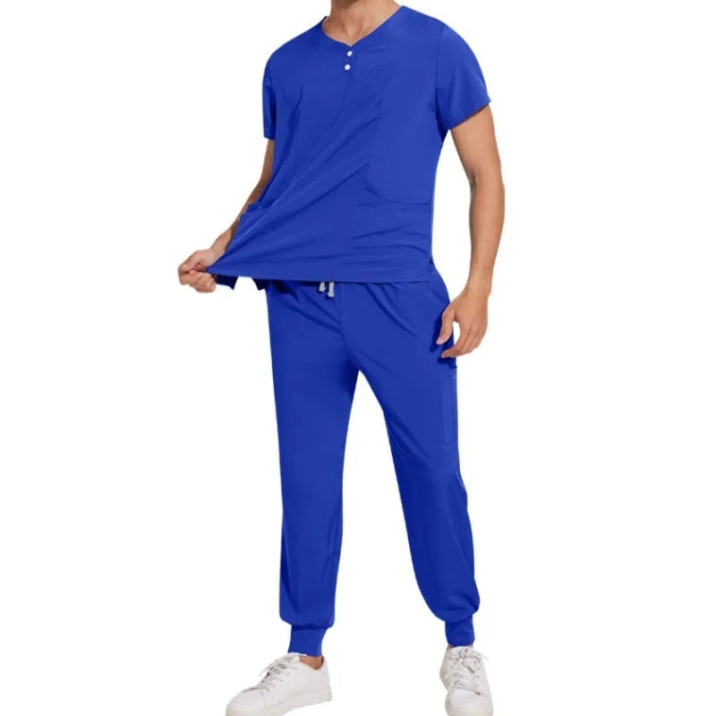 Frosted Suit Uniforms for men's Hospital Gowns Pharmacy Beauty Work Clothes