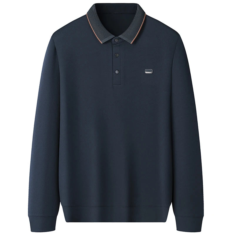 8XL 7XL 6XL 2024 New Autumn High End Comfortable Soft Shirts For Men Brand Clothing Business Casual Mens Polo Shirt Loose Tops