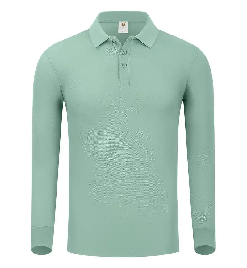 S-7XL Fashion Sportswear High Quality New-Design Men's Polos Shirts Long Sleeve 100% Cotton Casual Polos Customized Your LOGO
