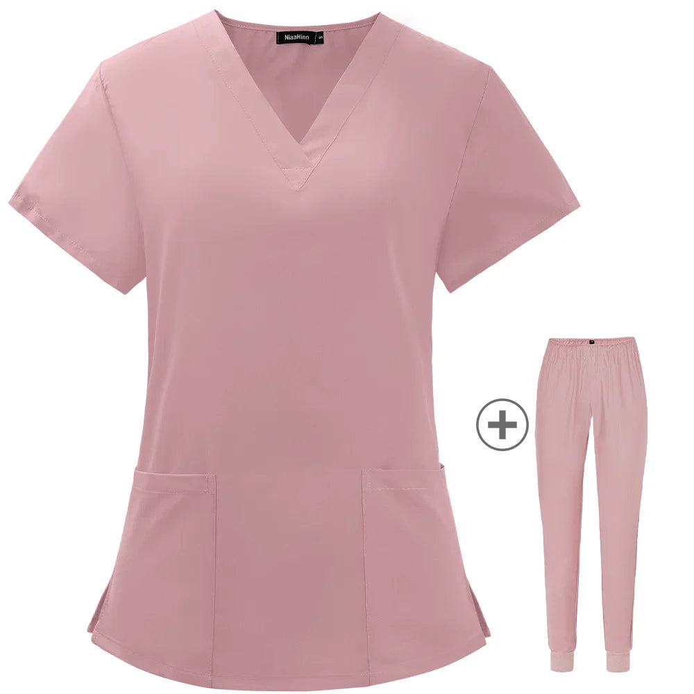 Wholesale Women Wear Scrub Suits Hospital Doctor Working Uniform Medical Surgical Multicolor Unisex Uniform Nurse Accessories