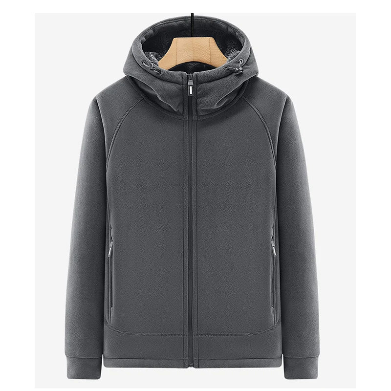 Winter Men Fleece Warm Jackets Mens Windproof Thick Jackets Parkas Coats Men Hooded Casual Outwear Jacket