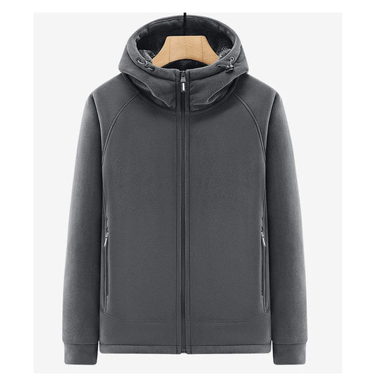Winter Men Fleece Warm Jackets Mens Windproof Thick Jackets Parkas Coats Men Hooded Casual Outwear Jacket