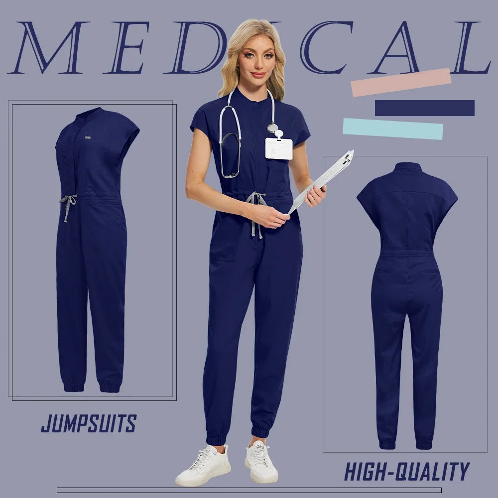 Hospital Nurse Uniform Doctor Dentist Overalls Jogger Pants Jumpsuits Beauty Spa Nursing Clothes Medical Workwears Clinical Wear