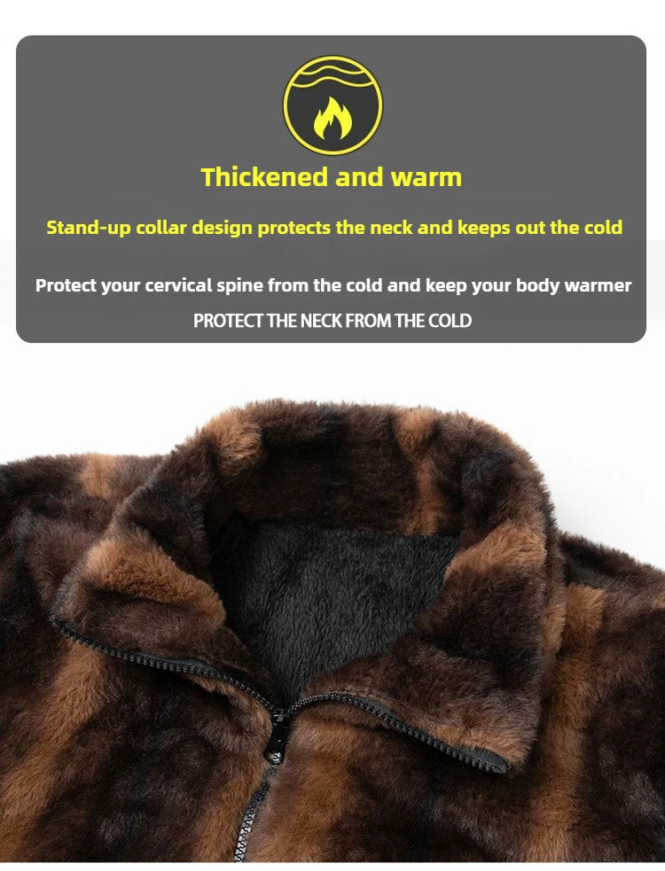 Cozy Winter Fleece Jacket, Convertible Collar Hood to Shield from Wind, Plush Lined for Warmth