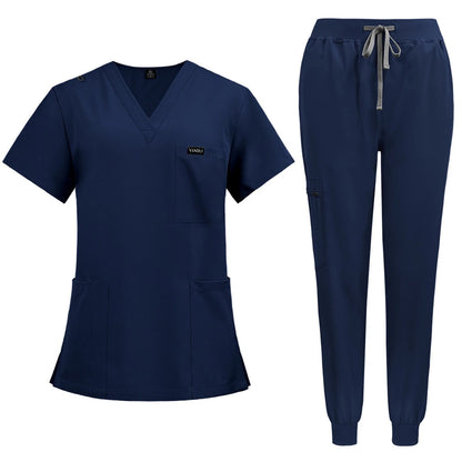 Cleaning Uniform for Women Nursing Scrub Top Pants Medical Suit Pediatric Nanny Work Wear Operating Room Surgical Gown Wholesale
