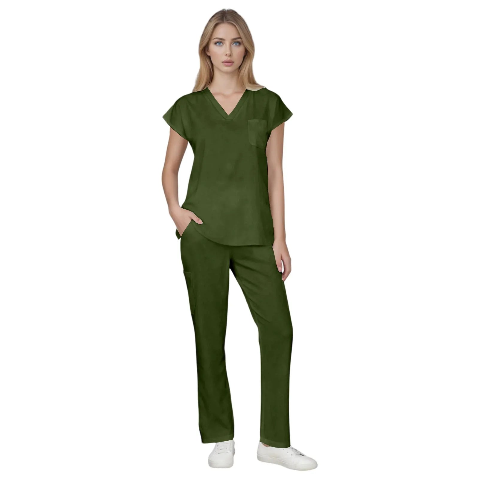 Scrubs Medical Uniform Women and Man Scrubs Set Medical Scrubs Top and Pants