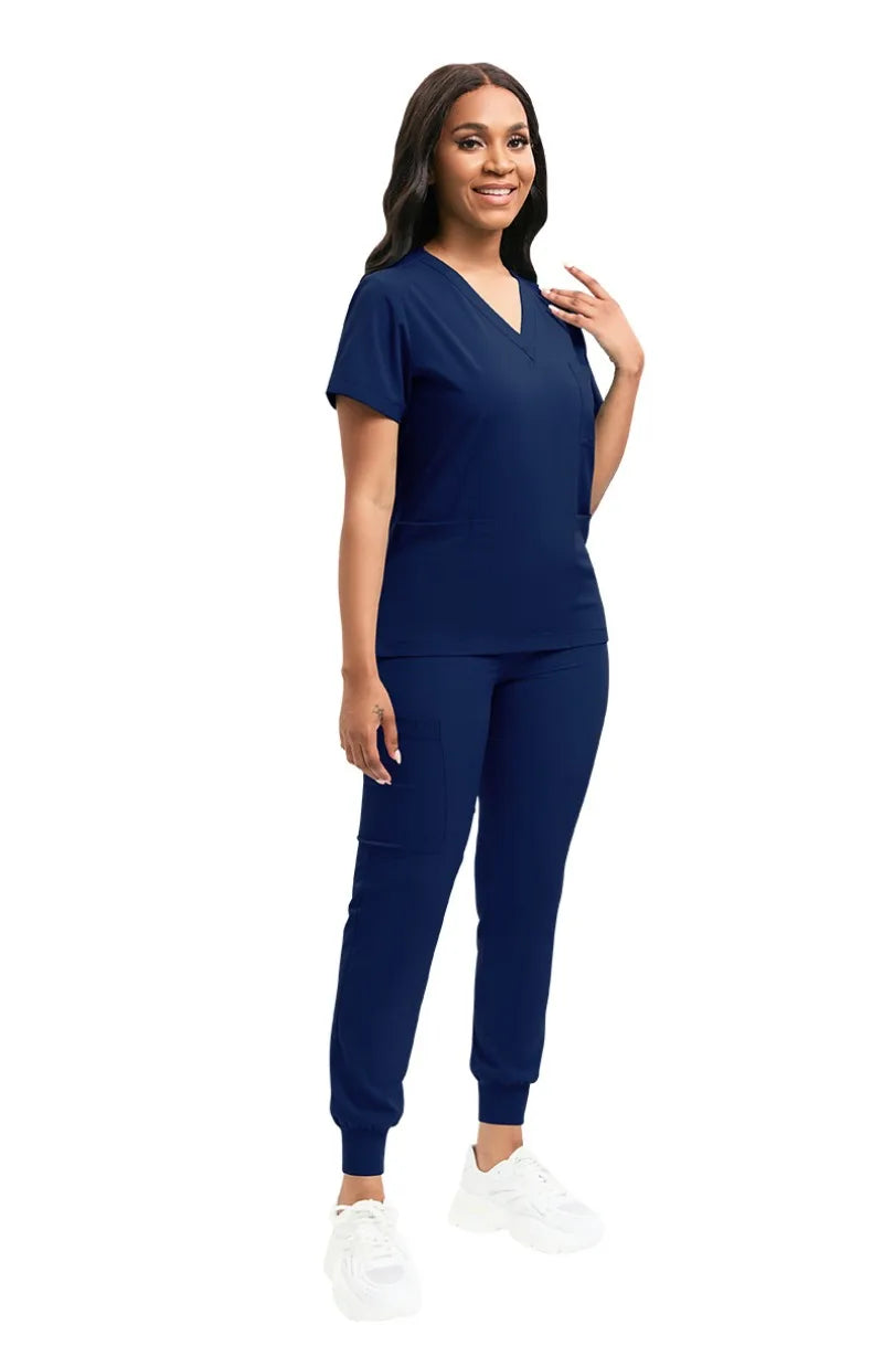 Medical Scrubs Bulk Order - Anti-Microbial Jogger Sets for Surgery/Dental/Vet/SPA/Pharmacy Multi-Pocket Workwear with Pen Slot