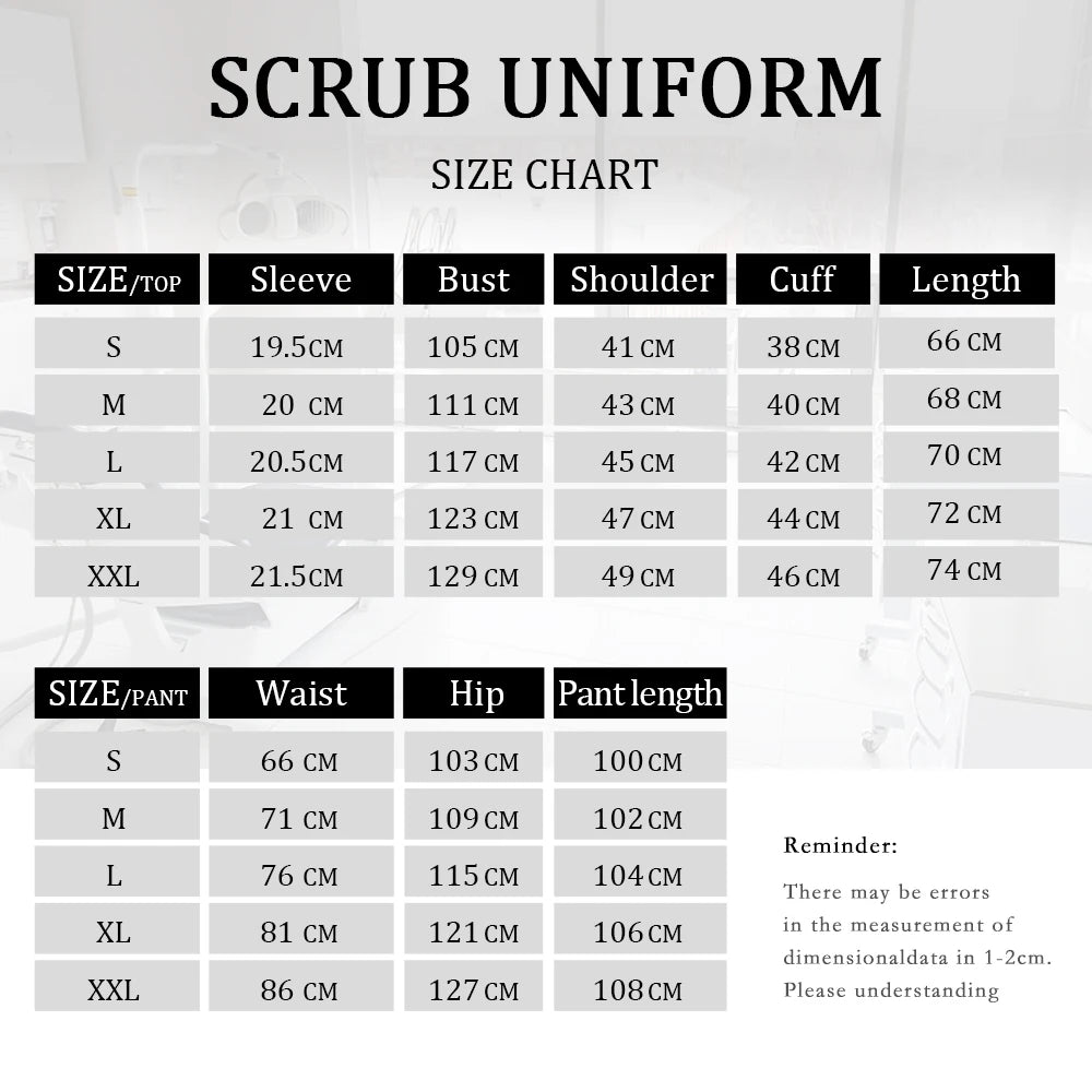 Nursing Elastic Scrubs Anti-Wrinkle Surgical Uniforms Woman Breathable Short Sleeved Top and Pants Sets Nurse Uniform Scrub Suit