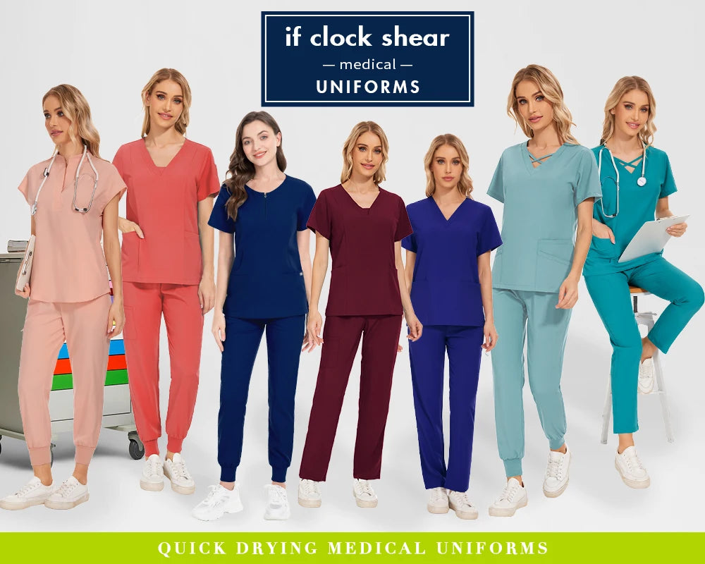Medical Uniforms Women Hospital Nurse Scrubs Sets Pet Grooming Scrubs Unisex Clinic Nursing Surgical Uniforms Spa Uniforms Women