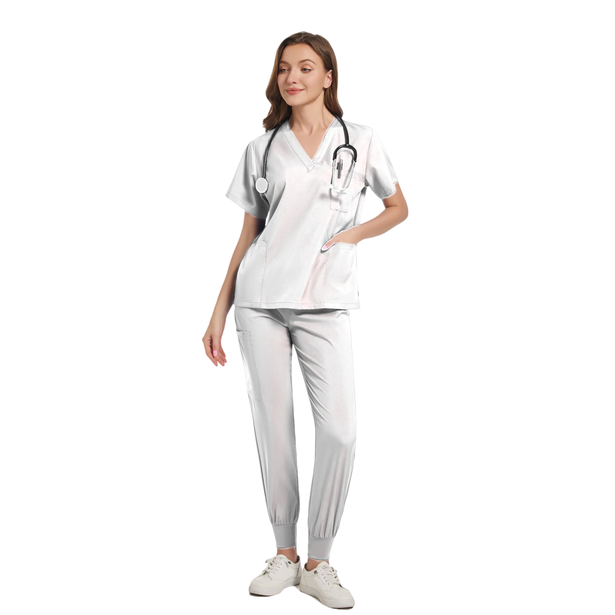 Women Scrub Set Surgical Nursing Scrub Sets Hospital Uniform Medical Factory Wholesale Uniforms Womens Custom Scrubs