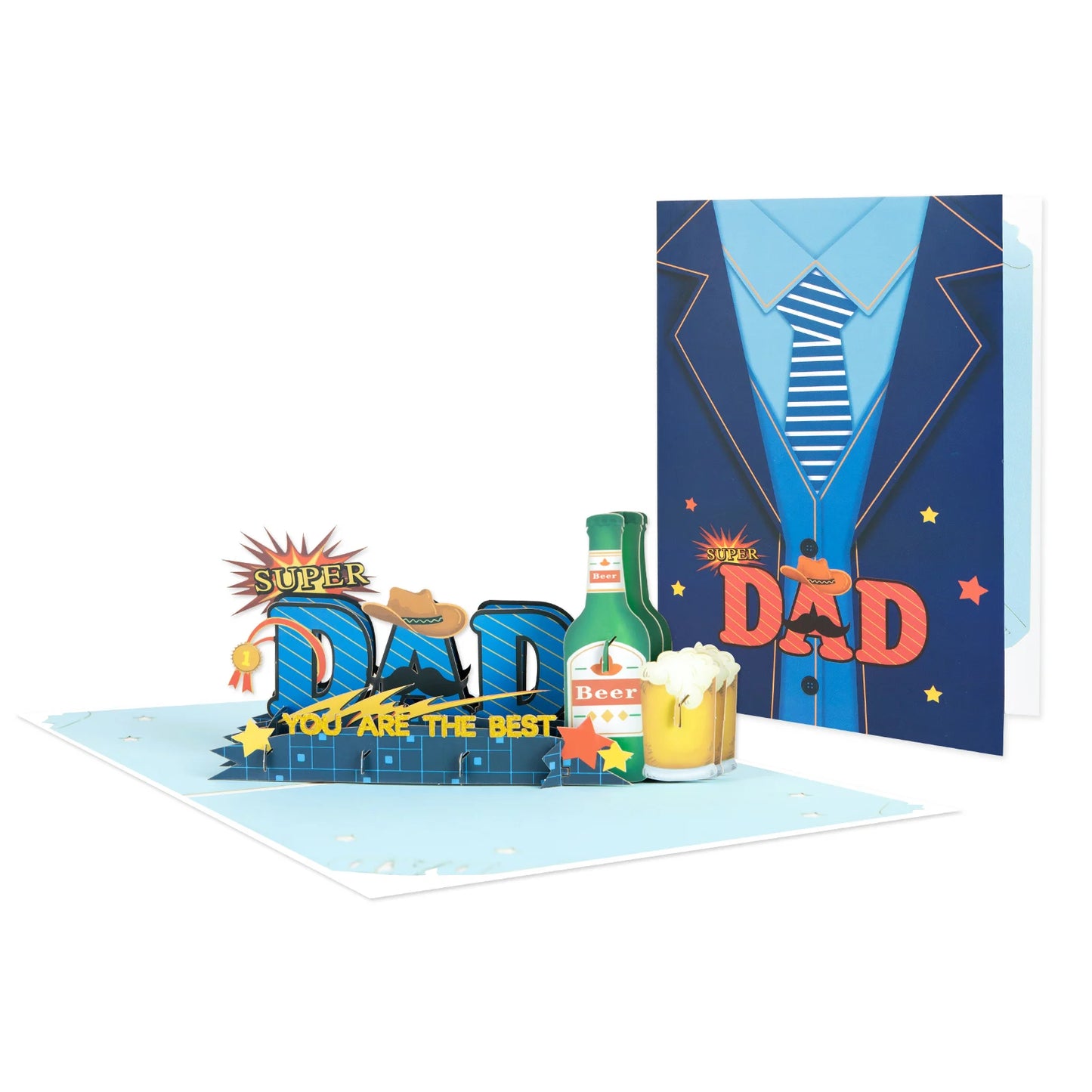 Fathers Day Cards 3D Pop-Up Father Birthday Greeting Card for Dad, Father's Day Gift for Dad