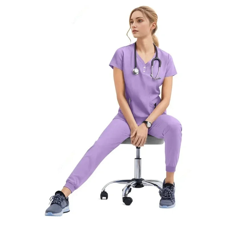 Wholesale Price Doctor Nurse Scrubs Set Medical Uniforms Women Jogger Set Hospital Accessories Operating Room Surgical Workwear