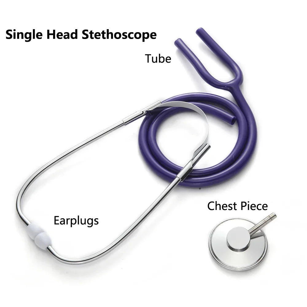 Basic Medical Stethoscope Professional Single Head Cardiology Stethoscope Student Doctor Vet Nurse Medical Equipment Device