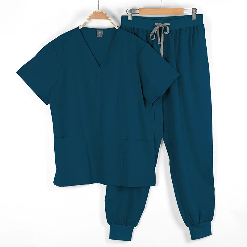 Medical Scrubs Bulk Order - Anti-Microbial Jogger Sets for Surgery/Dental/Vet/SPA/Pharmacy Multi-Pocket Workwear with Pen Slot