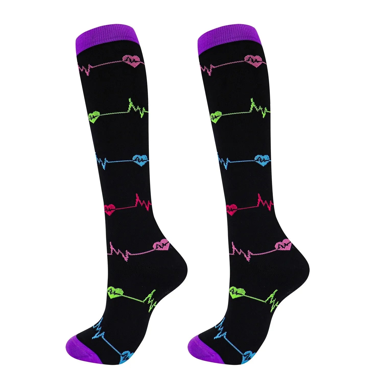 Compression Socks Women Men Knee Stocking 20-30mmHg Edema Diabetes Varicose Veins Nurse Compression Running Cycling Travel Socks