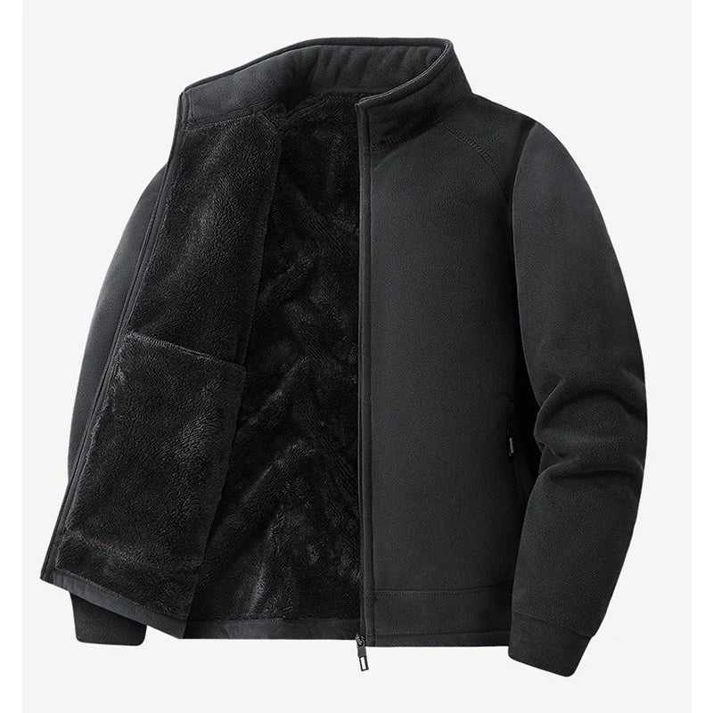 Winter Men Fleece Warm Jackets Mens Windproof Thick Jackets Parkas Coats Men Hooded Casual Outwear Jacket