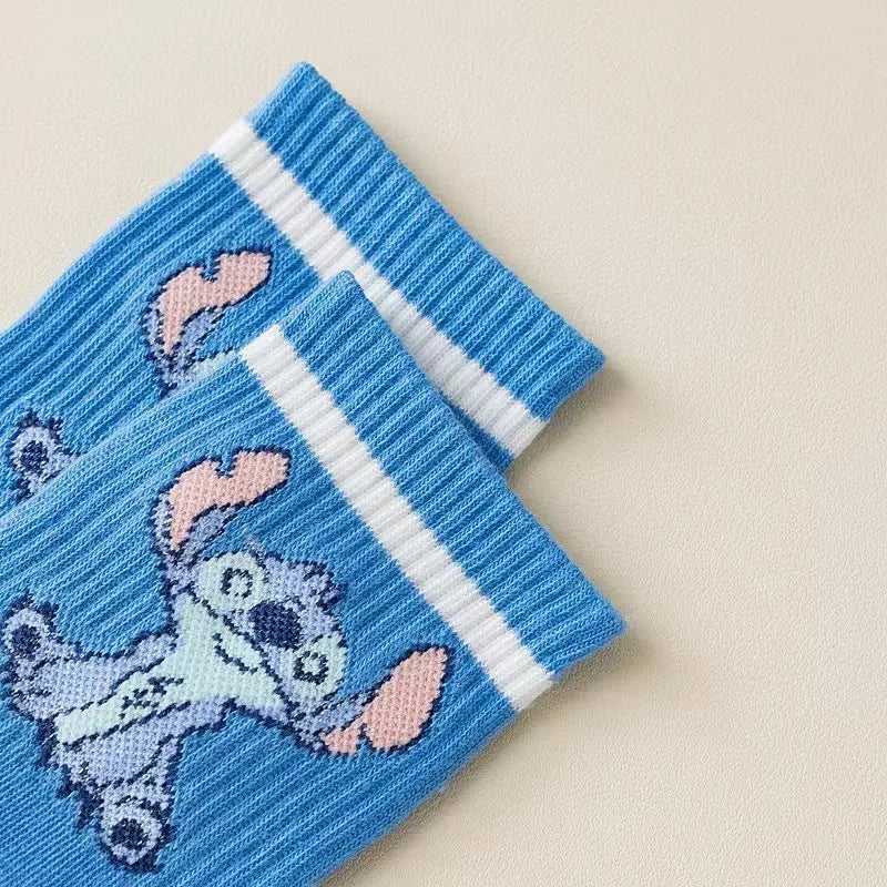 Stitch Anime Lilo & Stitch Cotton Midtube Stockings Socks Cartoon Stitch Dolls Boys Girls Warm Sleep Socks Kids Christmas Gifts
