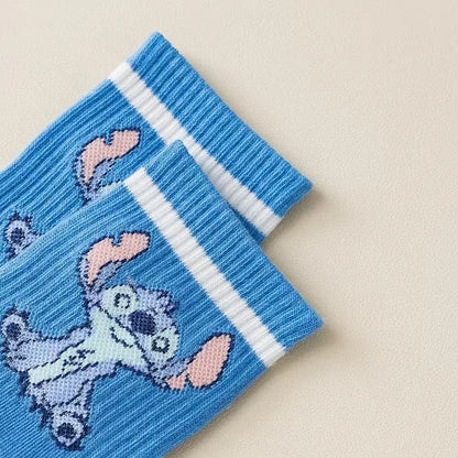 Stitch Anime Lilo & Stitch Cotton Midtube Stockings Socks Cartoon Stitch Dolls Boys Girls Warm Sleep Socks Kids Christmas Gifts