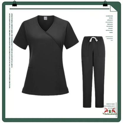 Nurse Scrubs New Fashion Medical Scrub Soft Breathable Jogger Pants Set Surgical Uniforms Woman Nursing Clinical Doctor Workwear