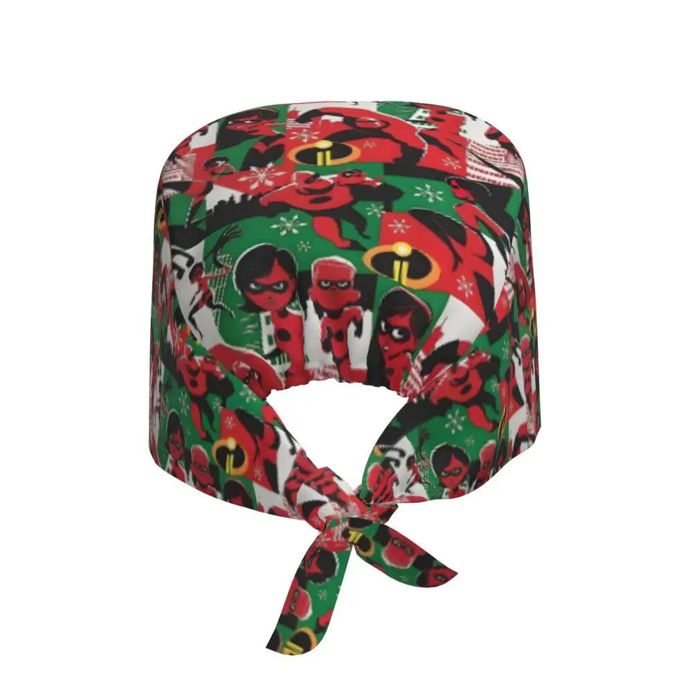 Custom The Incredibles Medical Staff Scrubs Hat Men Women Superhero Anime Doctor Nursing Surgical Cap Scrub Caps