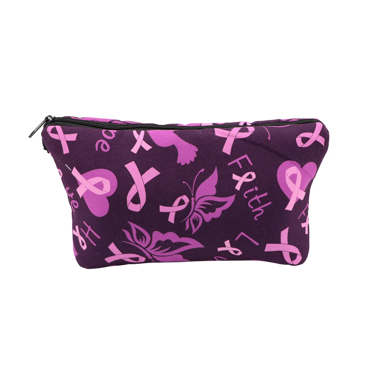 Nurse Pink Ribbon Life Cosmetic Bag Gift for Women Make Up Bag Travel Cosmetic Organizer Toiletry Bag Pencil Case