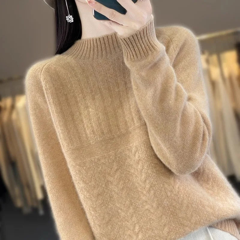 Winter Clothes Woman Top Round Neck Soft Warm Pullover Women's Sweater New Autumn Long Sleeve Knitwear Pull Female Clothing