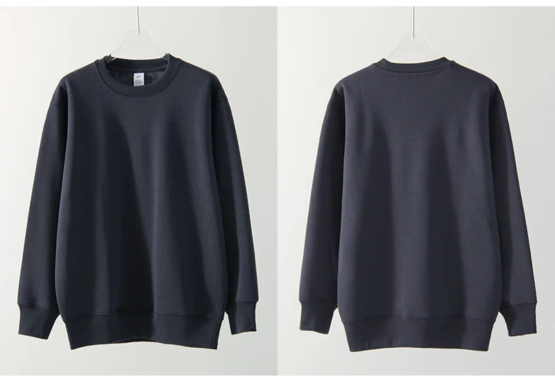 Winter Fleece Sweatshirts For Women Oversized Top Warm Pullovers Black Loose O Neck White Thick Velvet Sweatshirt Women Warm