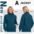 Women Men's Spring Autumn Soft Long Sleeve Jacket Medical Clinical Nurse Coats Hospital Pharmacy Work Top Pocket Dentist Outwear