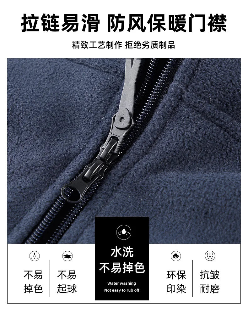 Winter Hoodies Men Outdoor Military Thick Warm Polar Fleece Jacket Camping Hiking Jackets For Streetwear Casual Coats Men Parkas