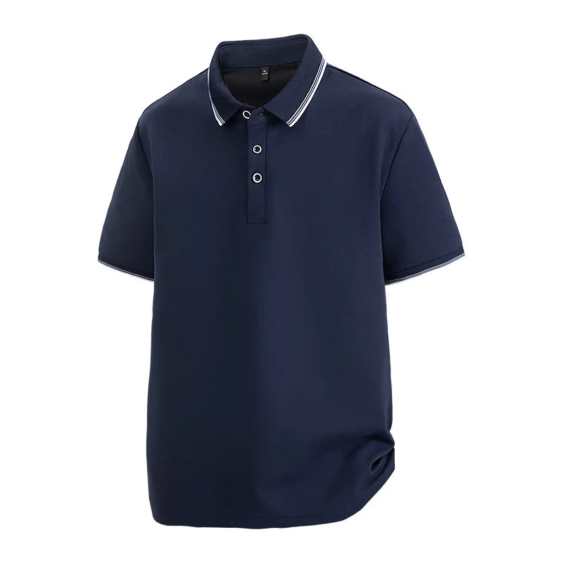 Oversized Men 7XL Polo Shirt 8XL 2025 Summer 95% Cotton Breathable Short Sleeve Collar Business Shirt Golf Man Top Clothes