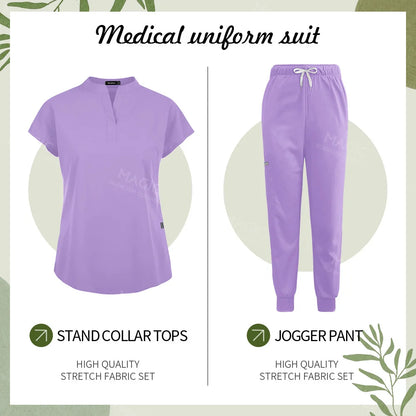 Scrubs Sets Pet Medical Uniforms Clothing Women Nurse Costume Spa Uniforms Surgery Suit Nurse Accessories Doctor Scrubs Workwear