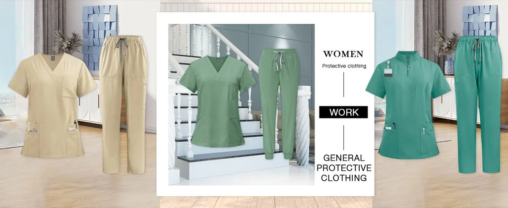 Nursing Beauty Salon Work Clothes Short sleeved Health Services Nursing Suits Summer Fashion Pet Surgical Doctor Costume Women