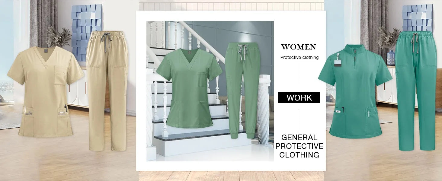 Nursing Beauty Salon Work Clothes Short sleeved Health Services Nursing Suits Summer Fashion Pet Surgical Doctor Costume Women
