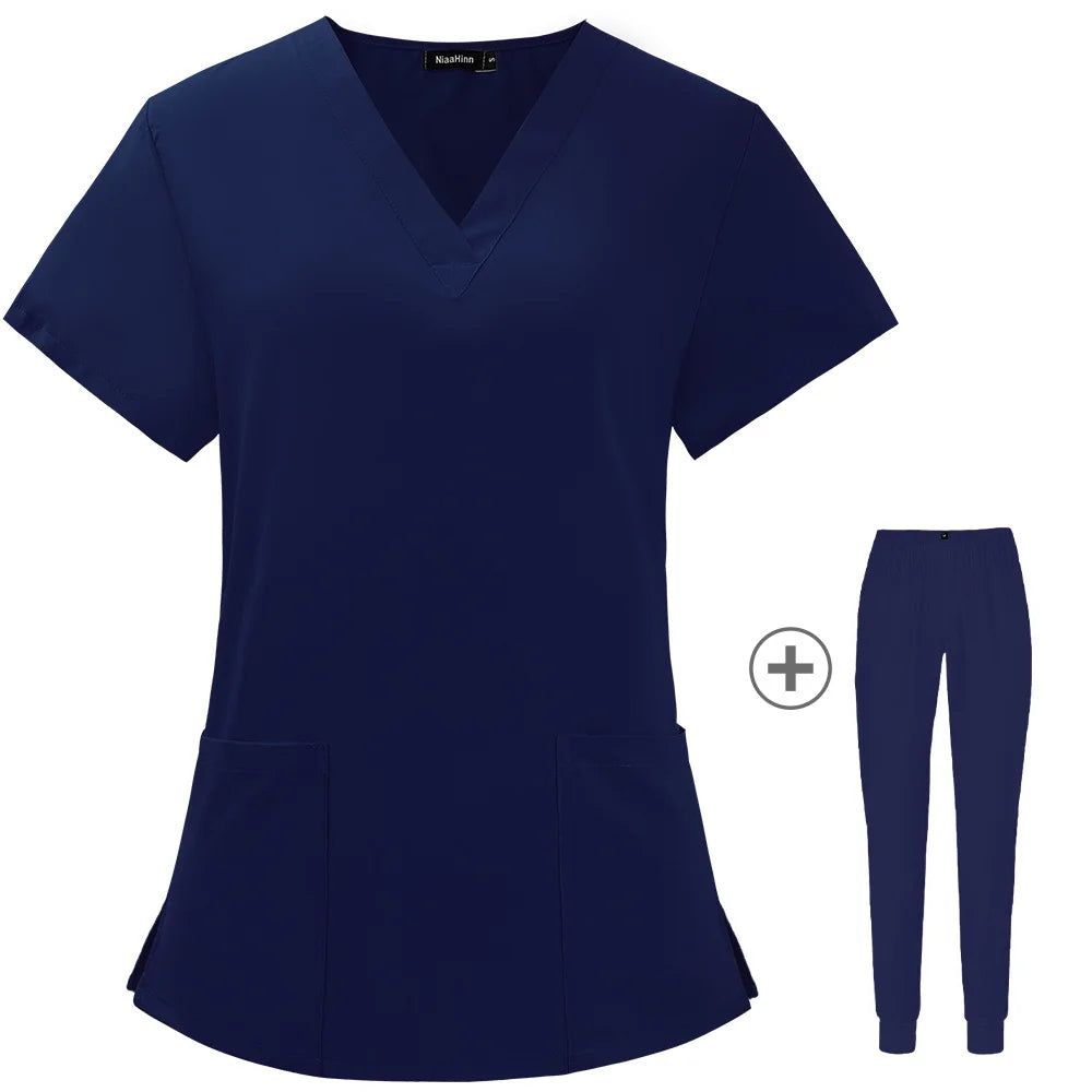 Wholesale Women Wear Scrub Suits Hospital Doctor Working Uniform Medical Surgical Multicolor Unisex Uniform Nurse Accessories