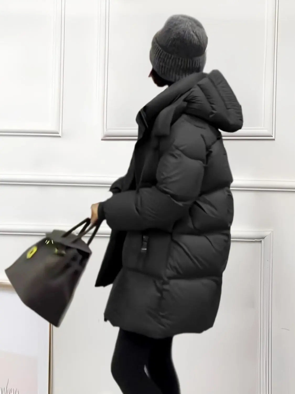 Winter Jacket New Style Fashionable Thick and Warm Mid-length Loose-fitting Down and Cotton Coat for Autumn and Winter Seasons