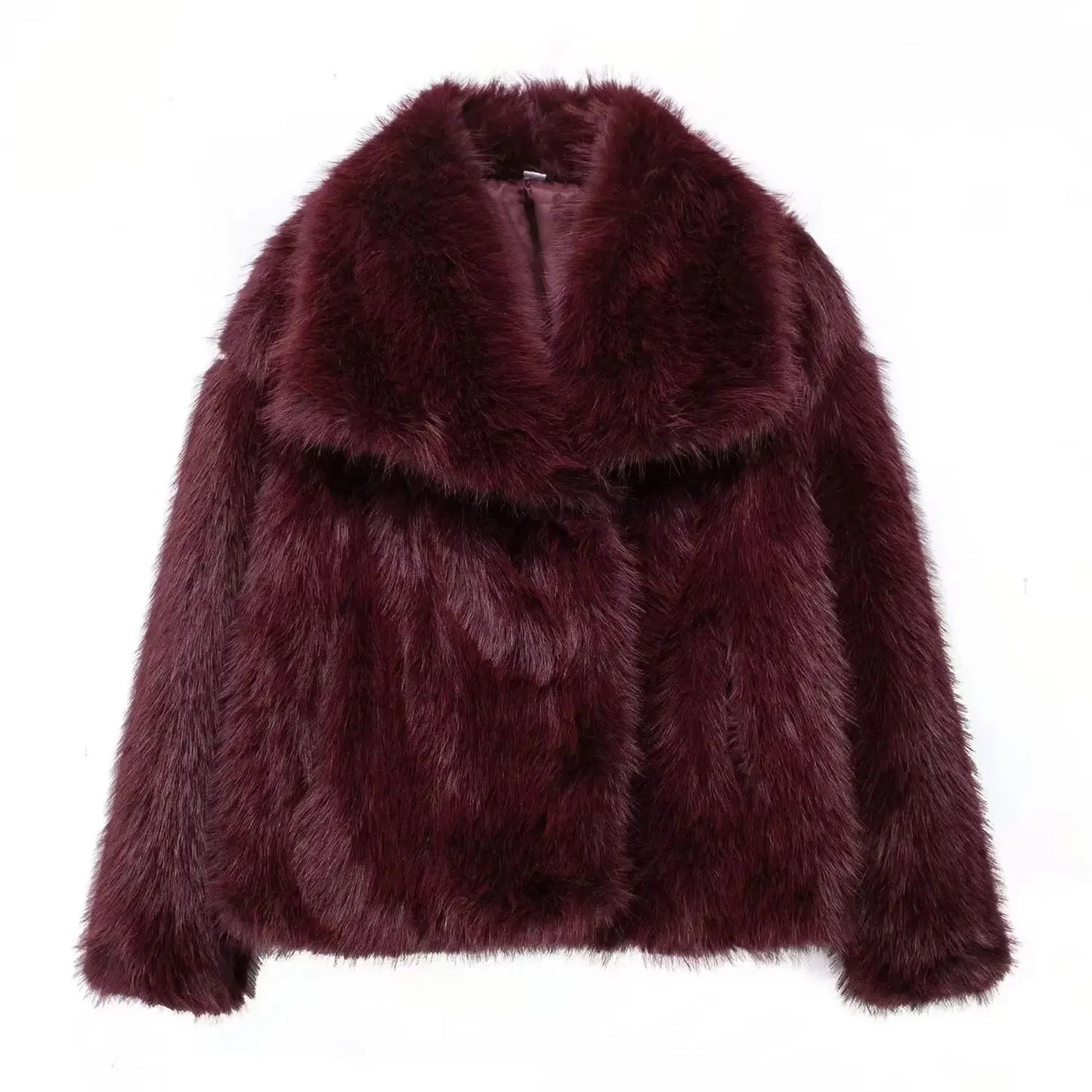 Winter Coats For Women Fashion New Faux Fur Long Sleeves Loose Coat Female Versatile High Street Women's Cardigan