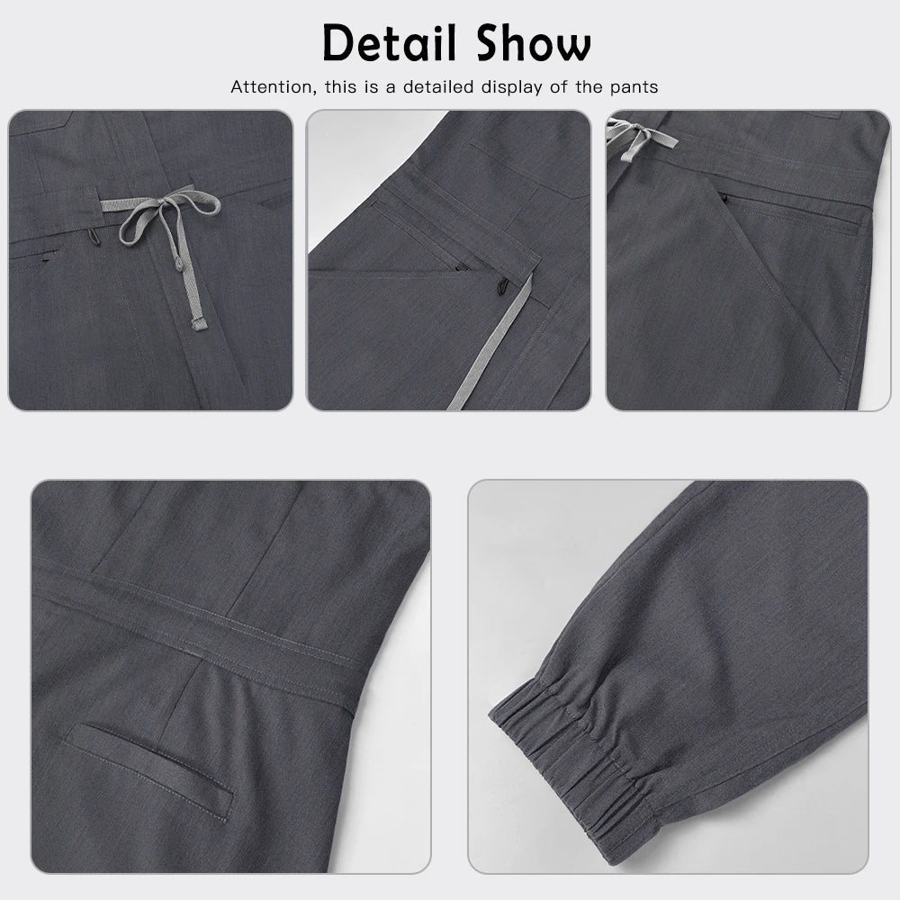 Wholesale Beauty Jumpsuit Medical Apparel Scrub Uniform Women Short Sleeve Overalls Hospital Clothing Nurse Uniforms with Pocket