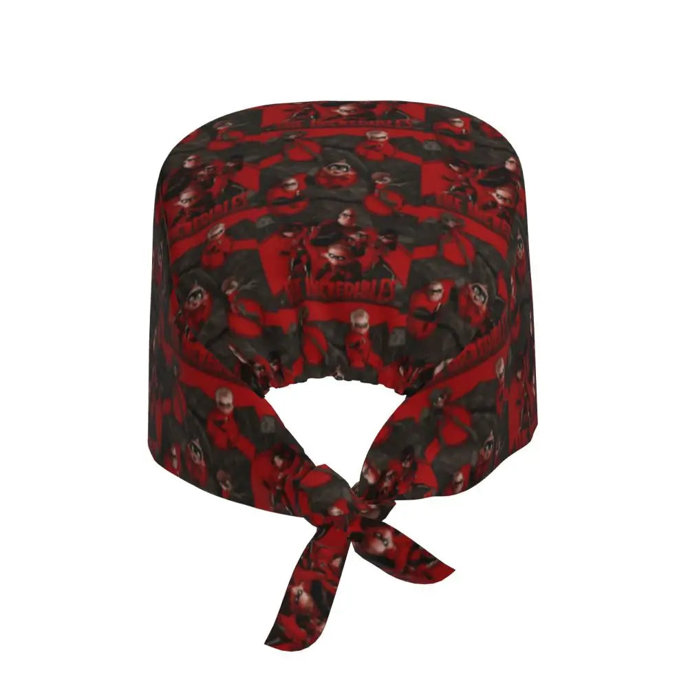 Custom The Incredibles Medical Staff Scrubs Hat Men Women Superhero Anime Doctor Nursing Surgical Cap Scrub Caps