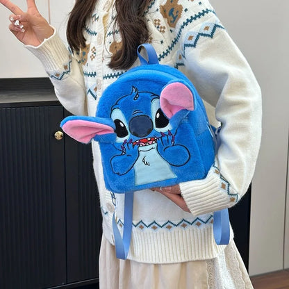 Stitch Backpack  Japanese Blue Funny Cartoon Large-Capacity Student Backpack Kindergarten Bag Kawaii Backpack