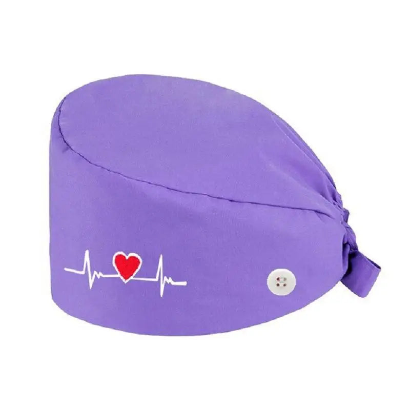 Solid color scrubs caps with button Pet Grooming Agency Work Scrubs Beauty Work Hats Lab nursing scrubs cap gorro enfermera