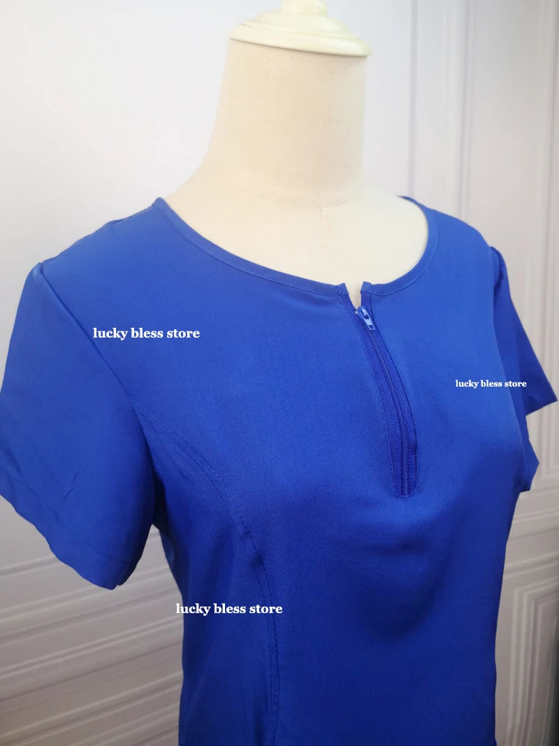 Surgical Uniforms Woman Scrub Set Medical Nurse Beauty Salon Workwear Clinical Scrubs Top + Pant Spa Doctor Nursing Tunic Suit