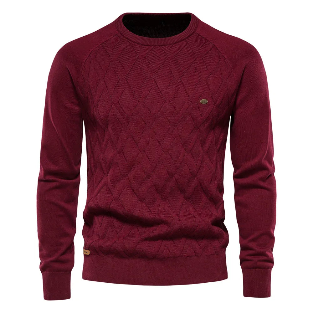 Winter High Quality Men sweater concise style knit men pullover knitwear winter crew neck knitted cotton sweater men