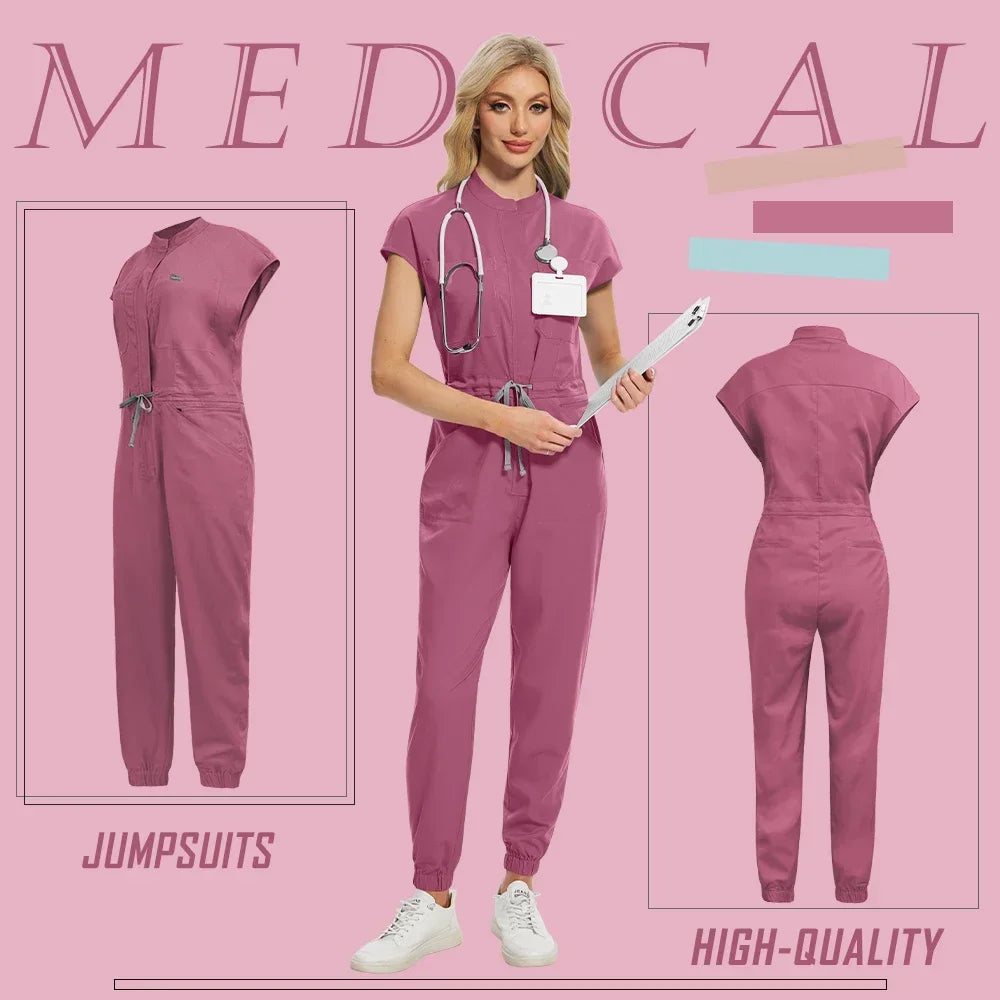 Hospital Nurse Uniform Doctor Dentist Overalls Jogger Pants Jumpsuits Beauty Spa Nursing Clothes Medical Workwears Clinical Wear