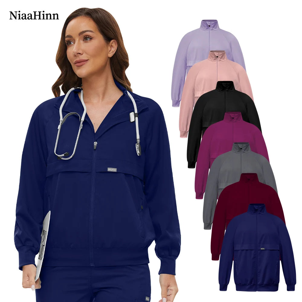 Clinical Jacket Medical Uniforms Women Hospital Pet Grooming Workwear Surgery Coat Doctor Costume Unisex Nurse Surgical Jackets