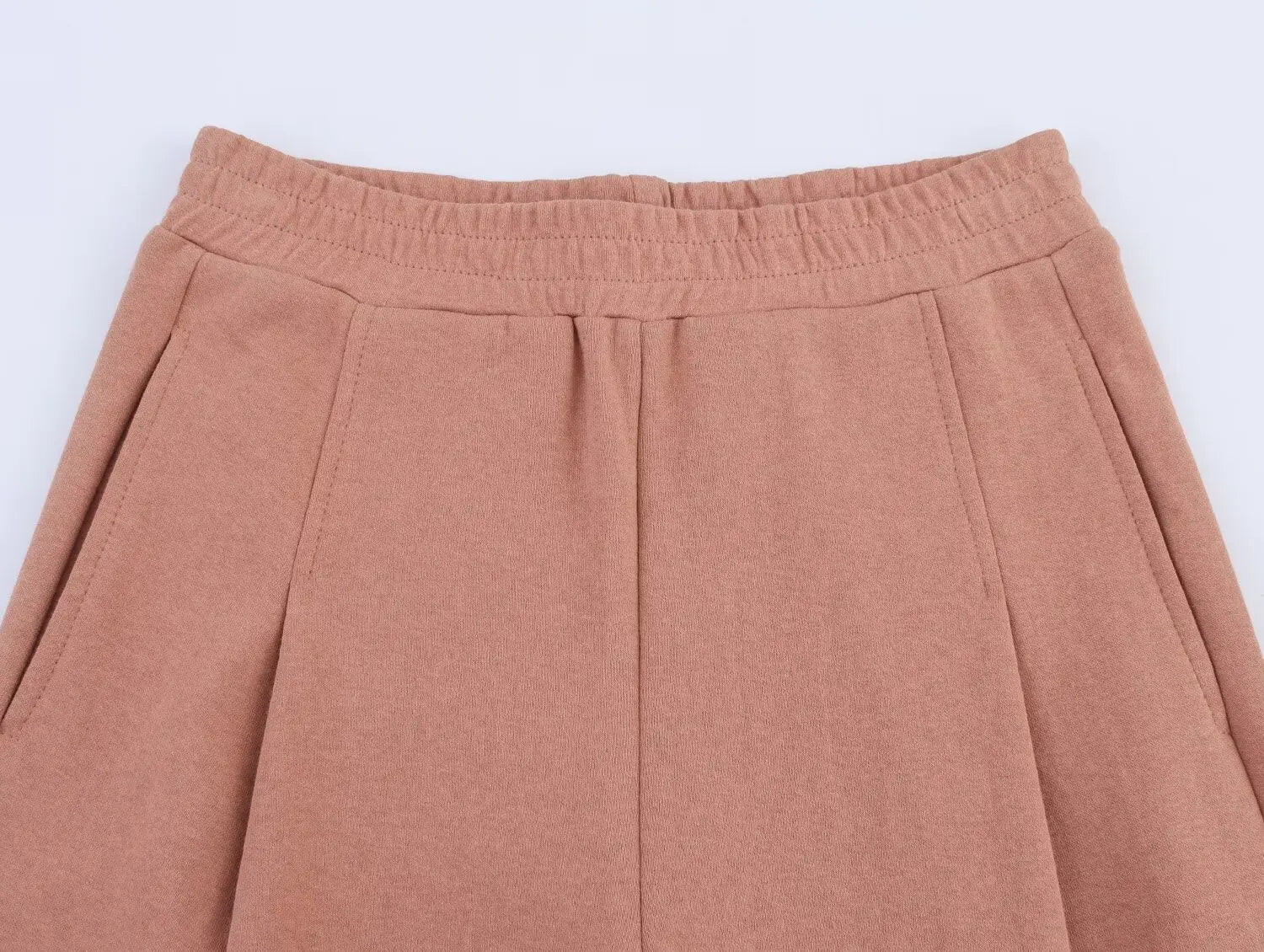 2025 New Women's Clothing European and American Style Fashion Washed Double-Sided Fabric Casual Pleated Pants