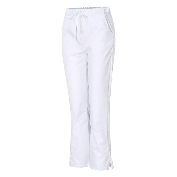 Solid Color Nurse Bottoms Medical Scrubs Pant Nurses Accessories Elastic Waist Doctors Trousers Hospital Lab Workwear Clothing